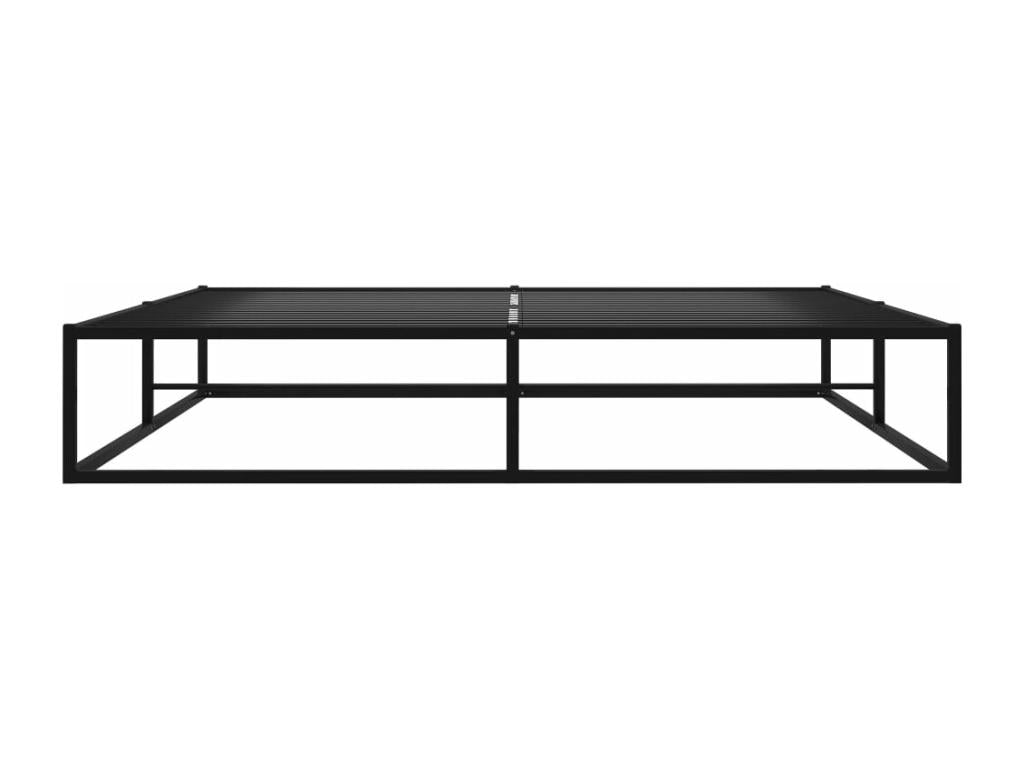 Cadre de lit Noir Métal 200x200 cm WKTY42730