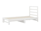 Lit coulissant Blanc 2x 90x200 cm Bois de pin massif 2 WILQ15215
