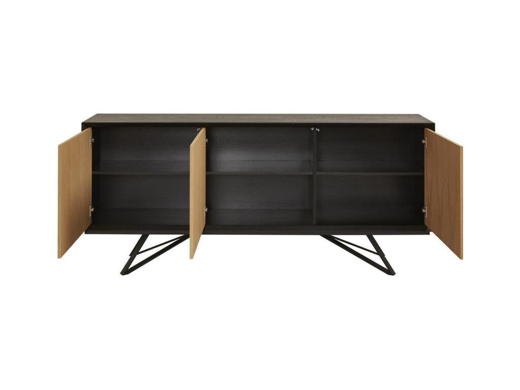 Bahut 3 Portes Design Ventoriq 200cm Naturel PGVN23214