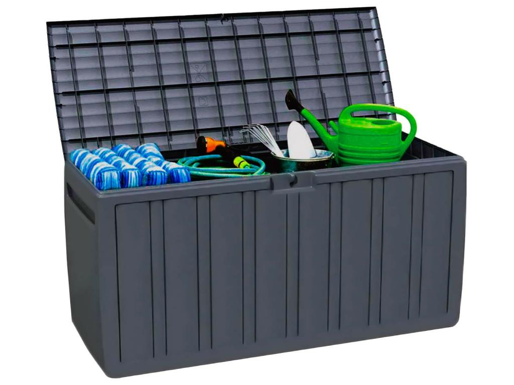 Bac de stockage extérieur 270 Litres Résine 117x45.5x57cm 7house KZKD34473