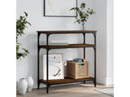 Console table in brown oak, 75x29x75 cm, engineered wood, TAKA39001