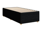Sommier à Ventoriq de lit avec matelas Noir 100x200 cm Tissu UAGP88626