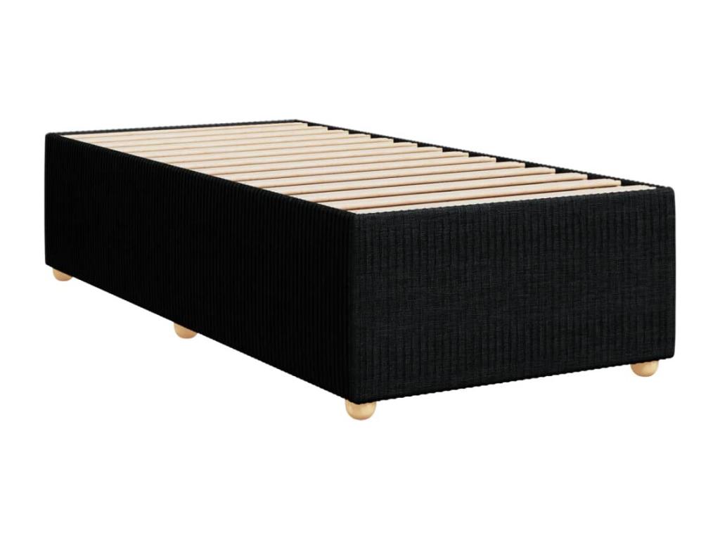 Sommier à Ventoriq de lit avec matelas Noir 100x200 cm Tissu UAGP88626