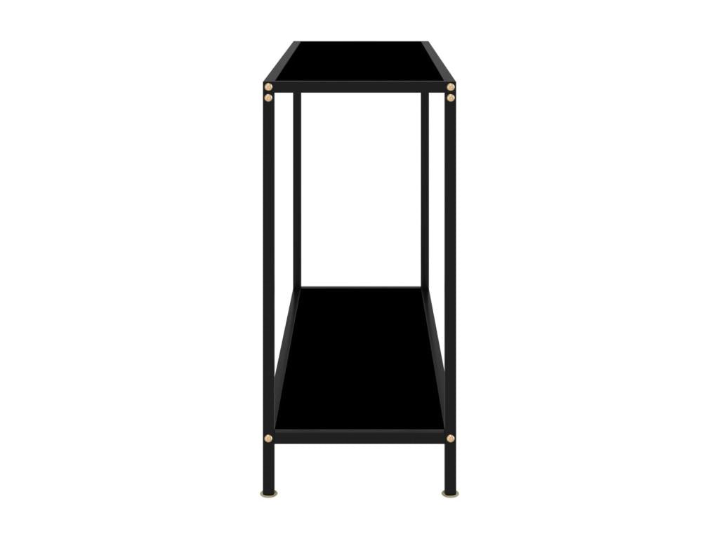 Black console table 100x35x75 cm Tempered glass BLTB07426