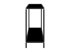 Black console table 100x35x75 cm Tempered glass BLTB07426