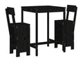 3-piece black solid pine wood garden bar set EPYQ78395