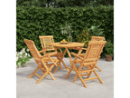 5-Piece Garden Dining Set Solid Teak Wood AQHO88315