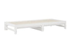 Lit coulissant Blanc 2x 90x200 cm Bois de pin massif 2 WILQ15215