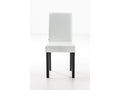 Chaise de salle à manger x1 design moderne en PVC blanc et pieds en bois marron 10 0002019 NCTS49369