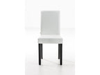 Chaise de salle à manger x1 design moderne en PVC blanc et pieds en bois marron 10 0002019 NCTS49369