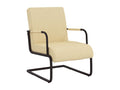 Cream Faux Leather Cantilever Chair QYJG08912