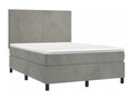 Sommier à Lumenao de lit avec matelas LED Gris clair 140x200 cm EXGR76616