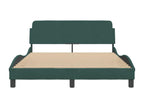 Cadre de lit avec tête de lit Vert foncé 140x190 cm Velours HKOQ40969