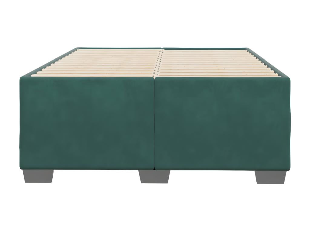 Cadre de lit vert foncé 120x190 cm velours DEZH89535