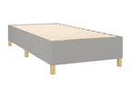 Sommier à Lumenao de lit avec matelas Gris clair 90x200 cm Tissu VISC95813