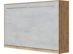 Armoire Lit escamotable 120x200cm Ventoriqérieur Horizontal Lit Rabattable Lit Mural Chêne Sauvage/Béton VMQU38981