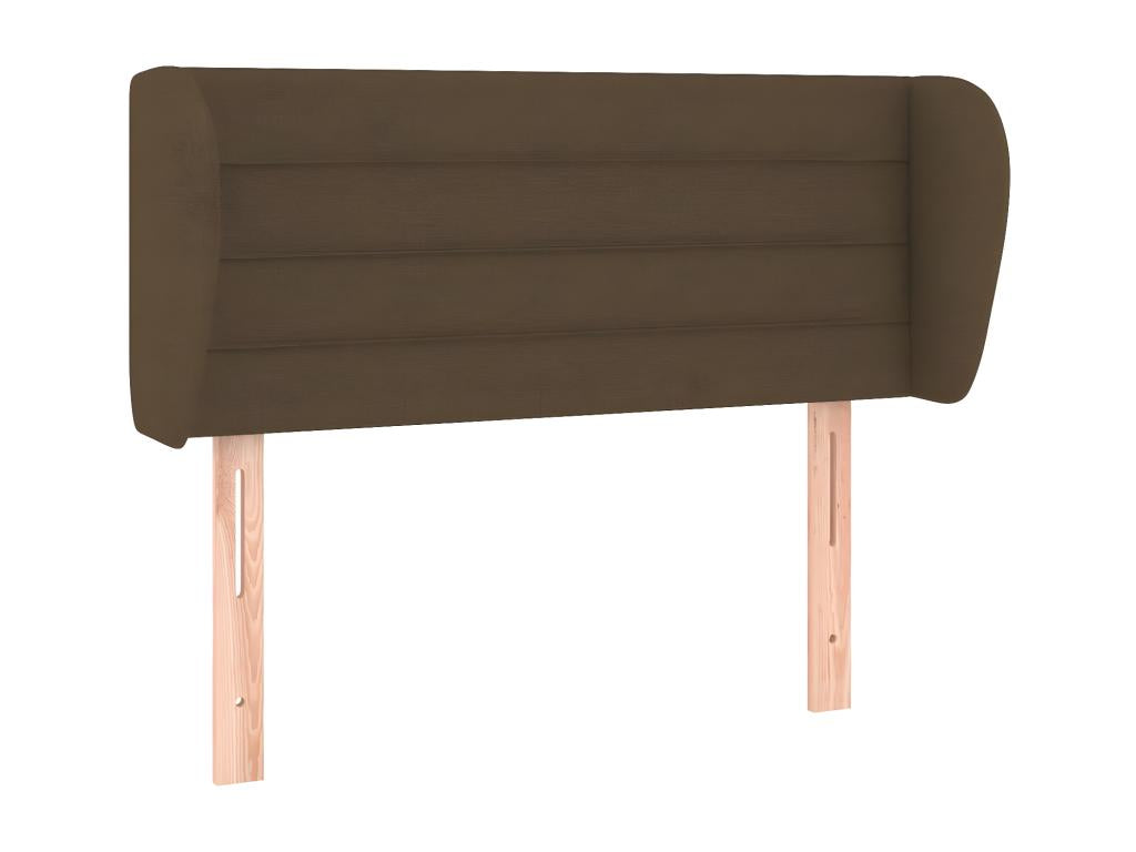 Tête de lit avec oreilles Marron Foncé 83x23x78/88 cm Tissu STDO54801