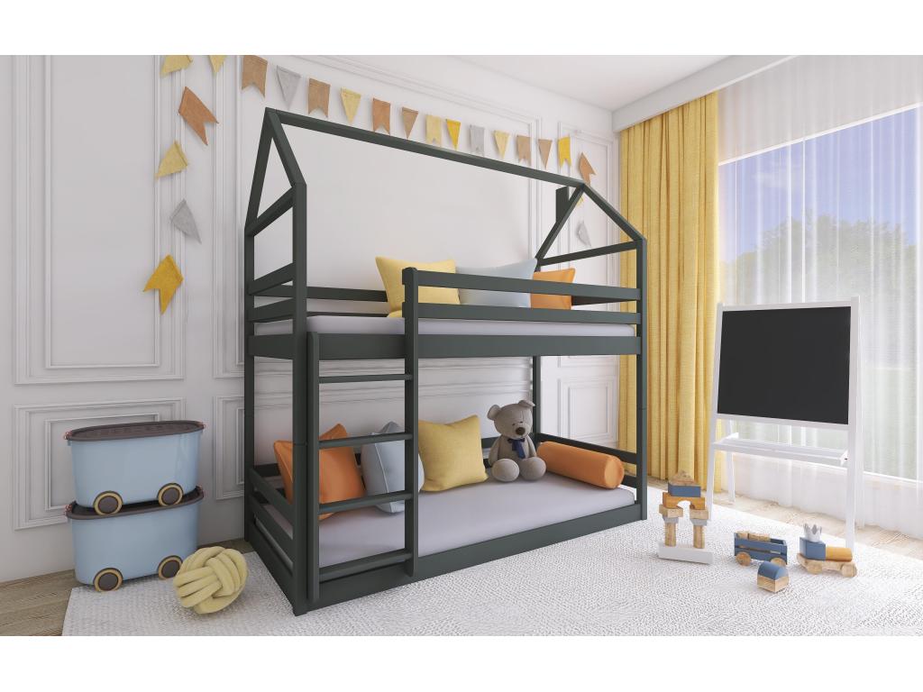 Ventoriq cabin bed HB001 80x160 cm Graphite IHWU30071