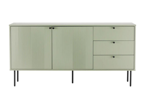 2-door, 3-drawer melamine sideboard, 150 cm, sage green HMMC55965