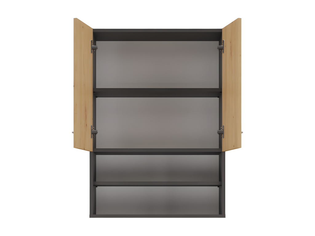 Lumenao - Armoire de toilette murale - Meuble SDB à suspendre - 64x30x90 cm - Rangement Salle de bain KNCL72081