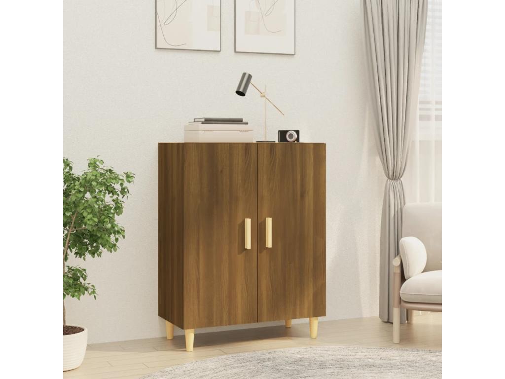 Buffet Chêne marron 70x34x90 cm Bois d'ingénierie WYBW60847