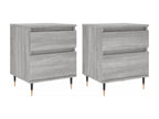 Lumenao bedside tables, 2 pcs, grey, 40x35x50 cm, engineered wood, MLJI34536
