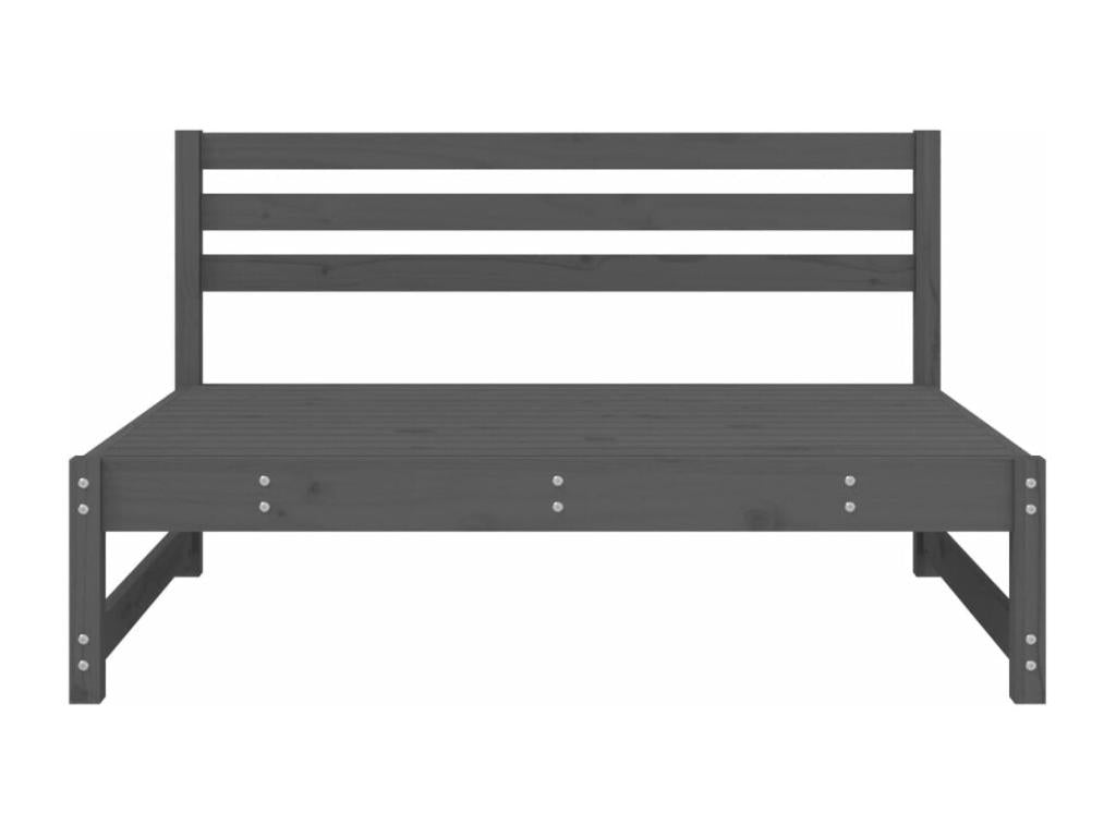 Canapé central de jardin gris 120x80 cm bois de pin massif XCMV88418
