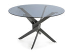 Lumenao - 4-Person Dining Table in Tempered Glass and Metal - Black TIOT27269