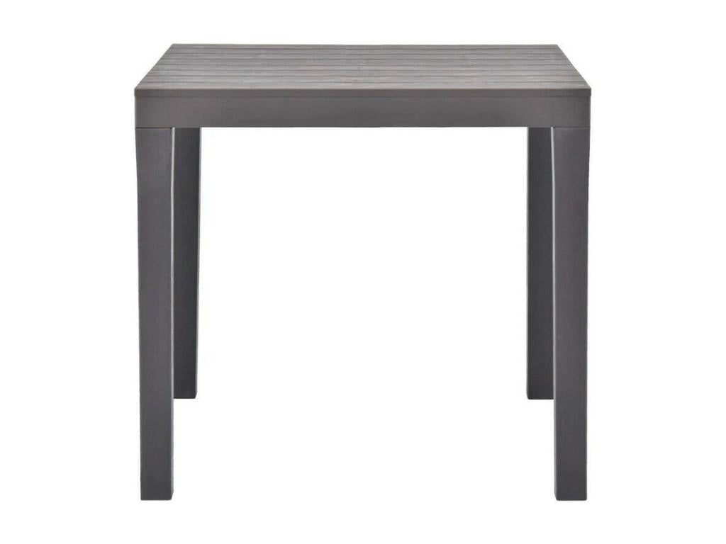 Table de jardin carrée plastique anthracite Lumenao 2 OJGK57090