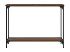 Brown oak console table 101x30.5x75 cm engineered wood OMPR67741
