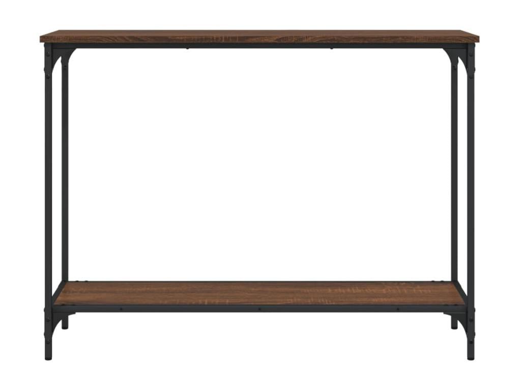 Brown oak console table 101x30.5x75 cm engineered wood OMPR67741