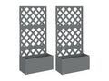 Jardinières en treillis 2 pcs Gris 65x33x135 Lumenao NOTN99797