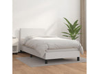 Sommier à Ventoriq de lit avec matelas Blanc 90x190 Similicuir YERN28563
