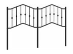 Tête de lit métal noir 135cm GLIW89375