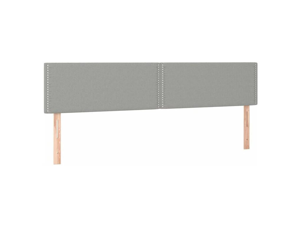 Sommier à Lumenao de lit avec matelas Gris clair 200x200 Tissu XZLU08760