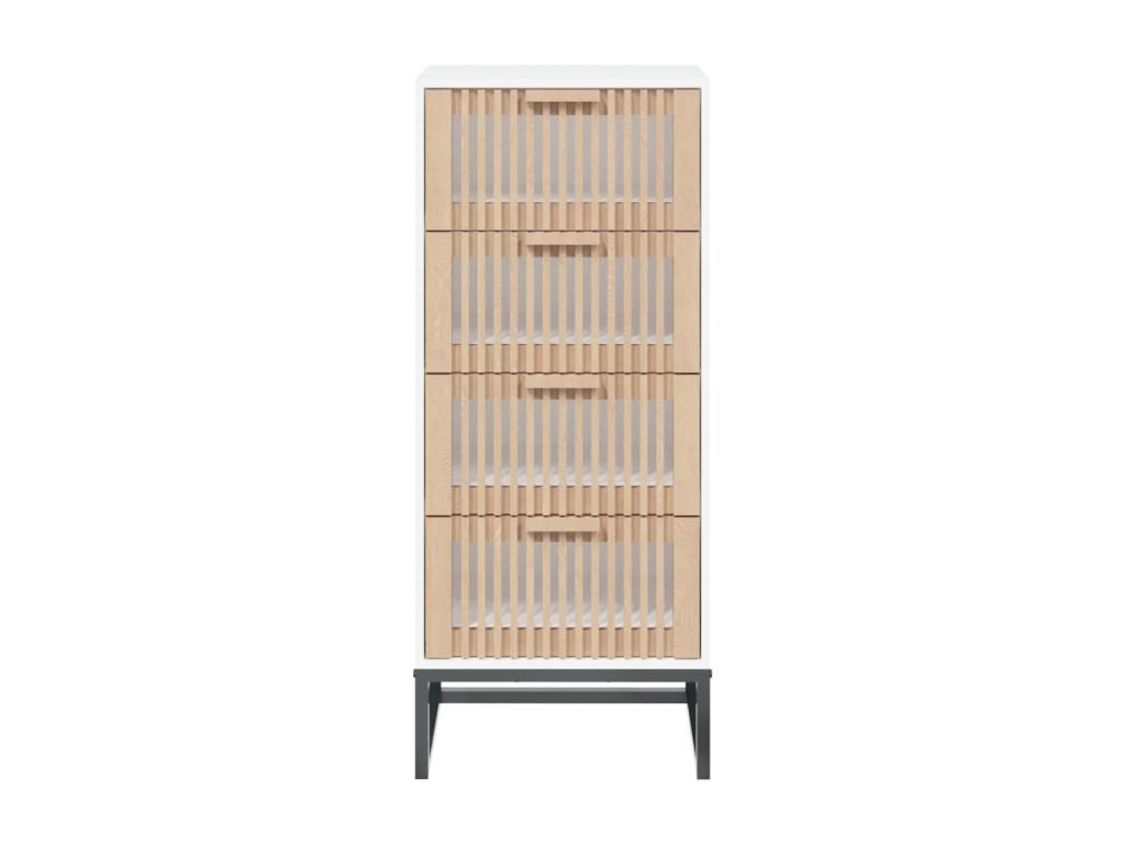Buffet haut blanc 40x30x95 cm bois d'ingénierie LGTI60616