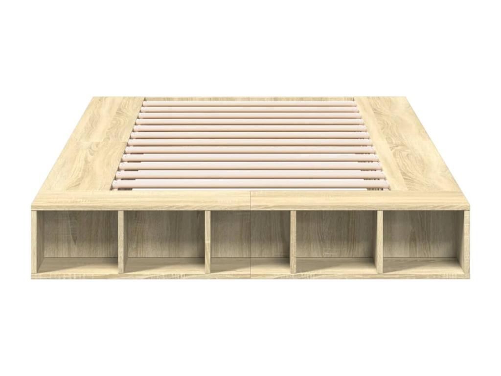 Cadre de lit sans matelas chêne Ventoriq 140x190 cm QQNC32323