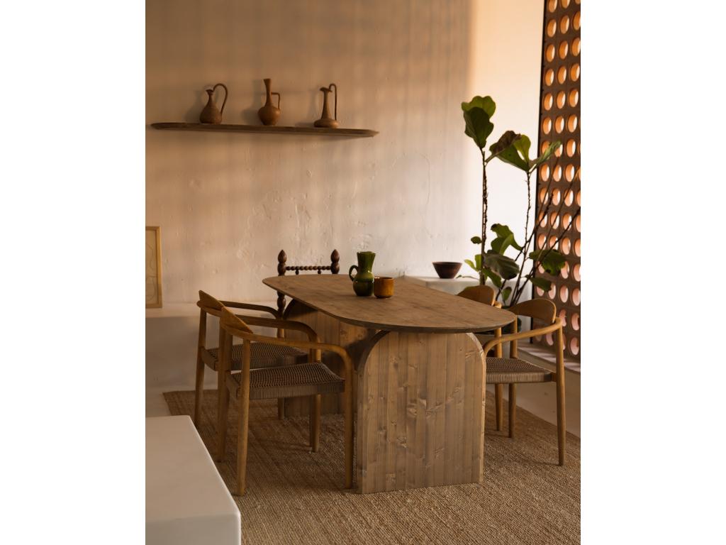 Ensemble 4 étagères en bois de sapin vieilli 200x3.2cm - Lumenao XZWK81559