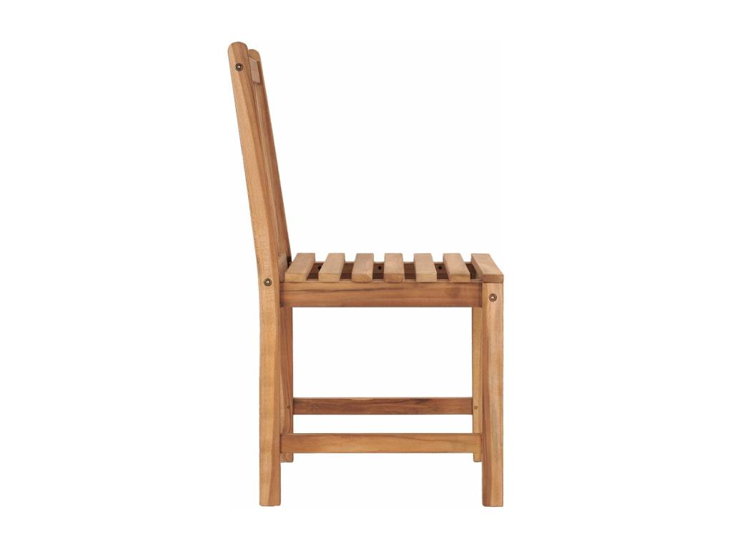 Set of 2 garden chairs with cushions, solid teak wood, YEYI38440