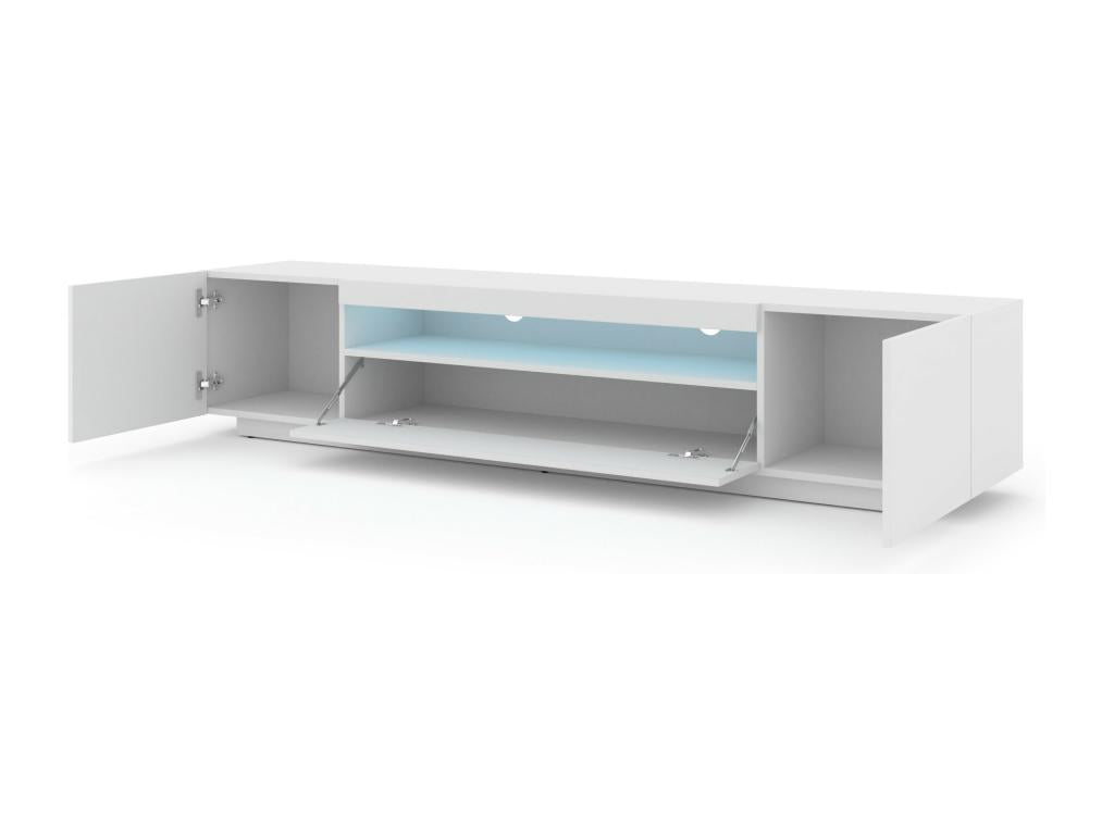 Lumenao LED TV Stand 200x37x42 White QPMO23536
