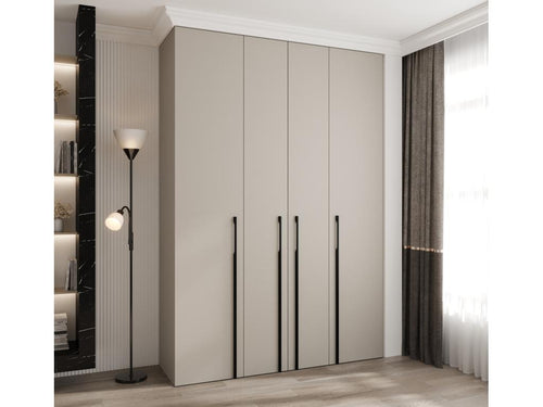 Armoire à portes battantes Lumenao 3 245.5/170/50 4 portes cachemire/noir  SVJO75312