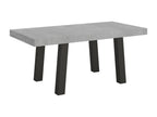 Table extensible 90x180/284 cm Bridge Gris Béton cadre Anthracite LWDJ62112