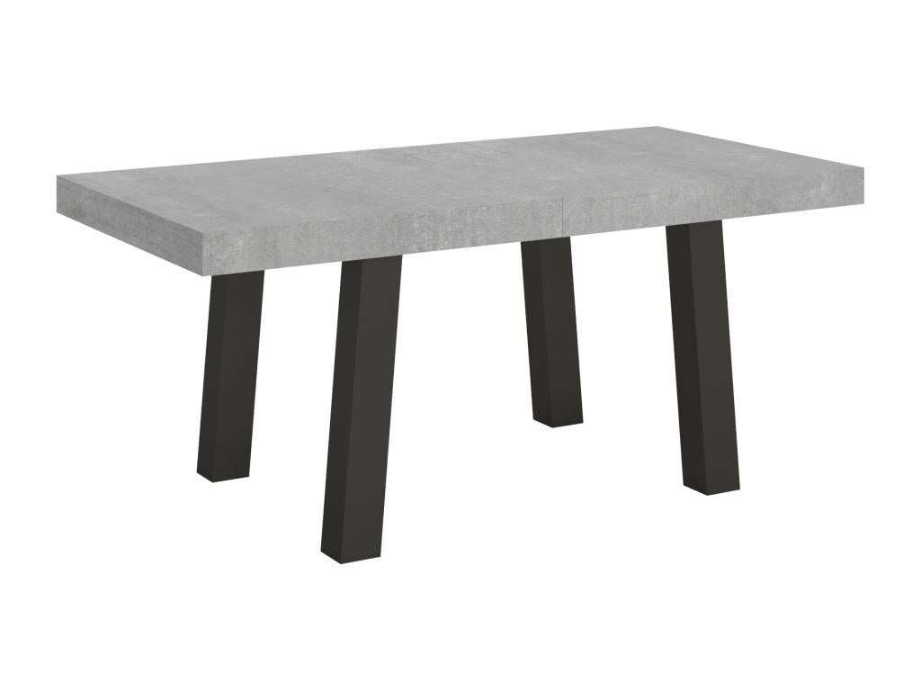 Table extensible 90x180/284 cm Bridge Gris Béton cadre Anthracite LWDJ62112