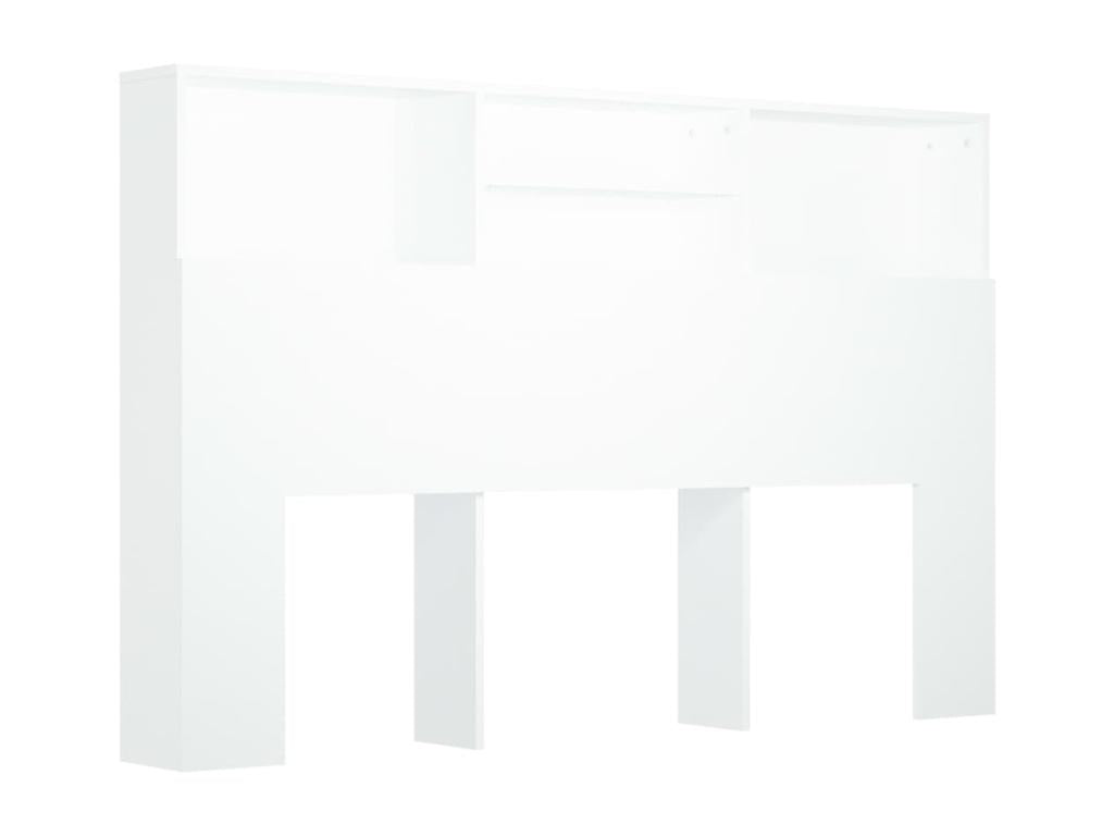 Armoire de tête de lit Blanc 160x19x103.5 cm QDCM25547