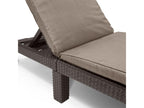 Ventoriq Brown Chaise Lounge with Cushion OYSG14027