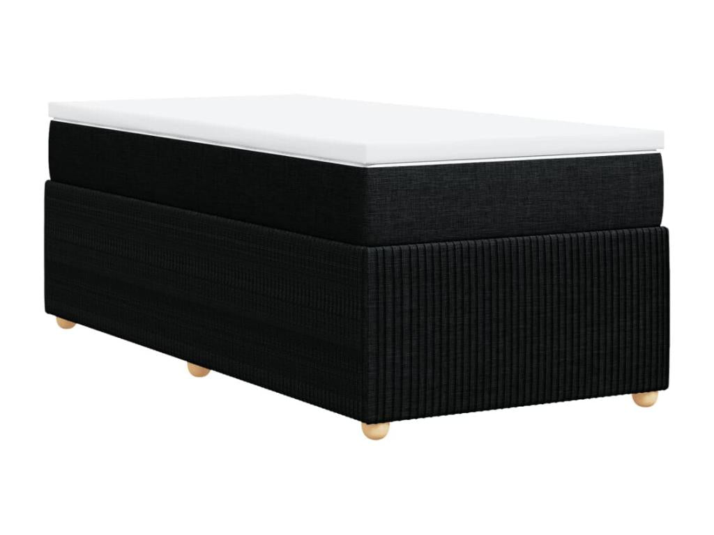 Sommier à Ventoriq de lit avec matelas Noir 100x200 cm Tissu UAGP88626