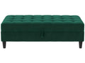 Presley - Pouf avec rangement en velours vert foncé DGKL46326
