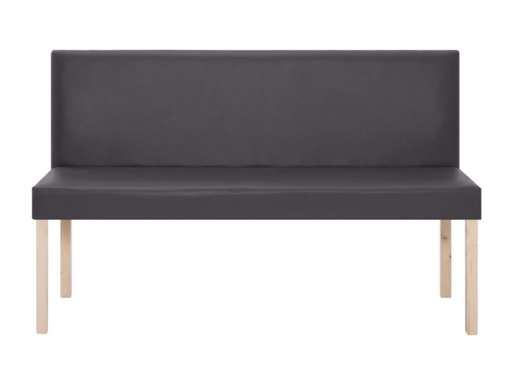 Banc 139.5 cm Gris Similicuir WVOE28411