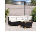 Ventoriq Premium - Table de jardin noir 55x55x36 cm résine tressée et bois Ventoriq YZYH03815