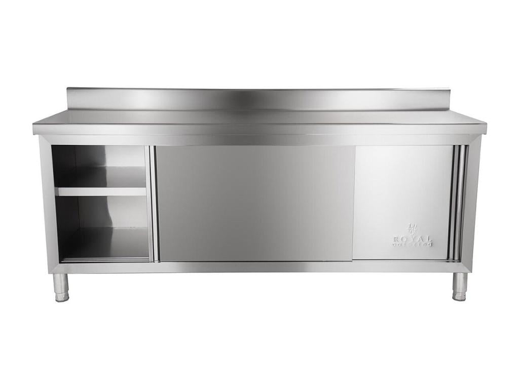 Silver kitchen base cabinet 200x60x96 cm 14 0002489 BEKN18670